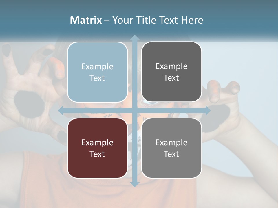 A Young Boy With A Tiger Face Painted On His Face PowerPoint Template