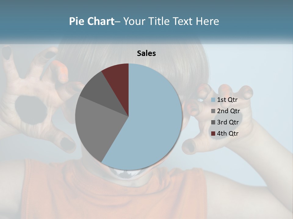 A Young Boy With A Tiger Face Painted On His Face PowerPoint Template