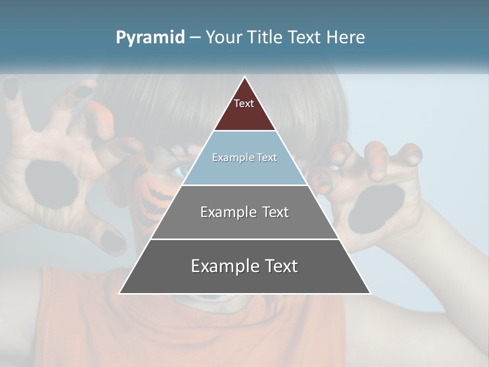 A Young Boy With A Tiger Face Painted On His Face PowerPoint Template