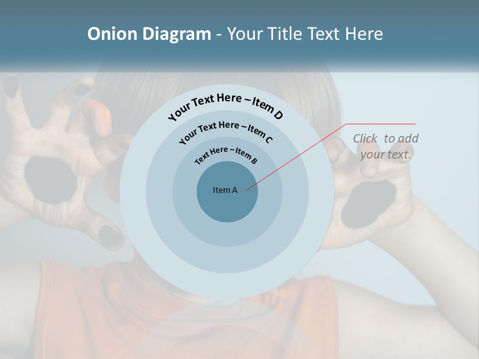 A Young Boy With A Tiger Face Painted On His Face PowerPoint Template
