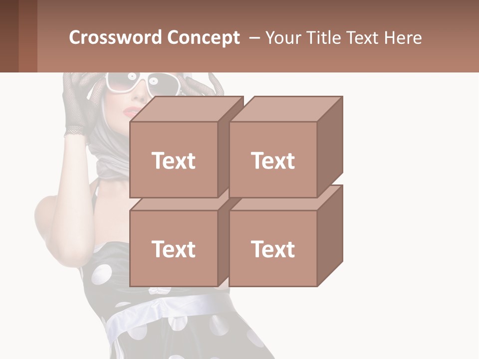 A Woman With A Scarf And Sunglasses On Her Head PowerPoint Template