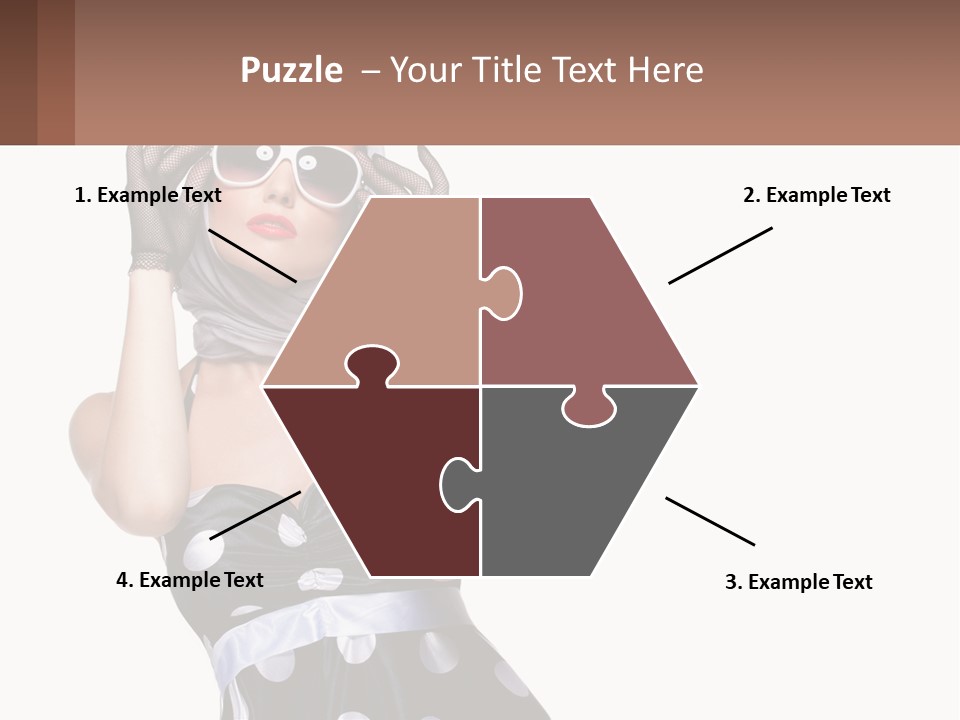 A Woman With A Scarf And Sunglasses On Her Head PowerPoint Template