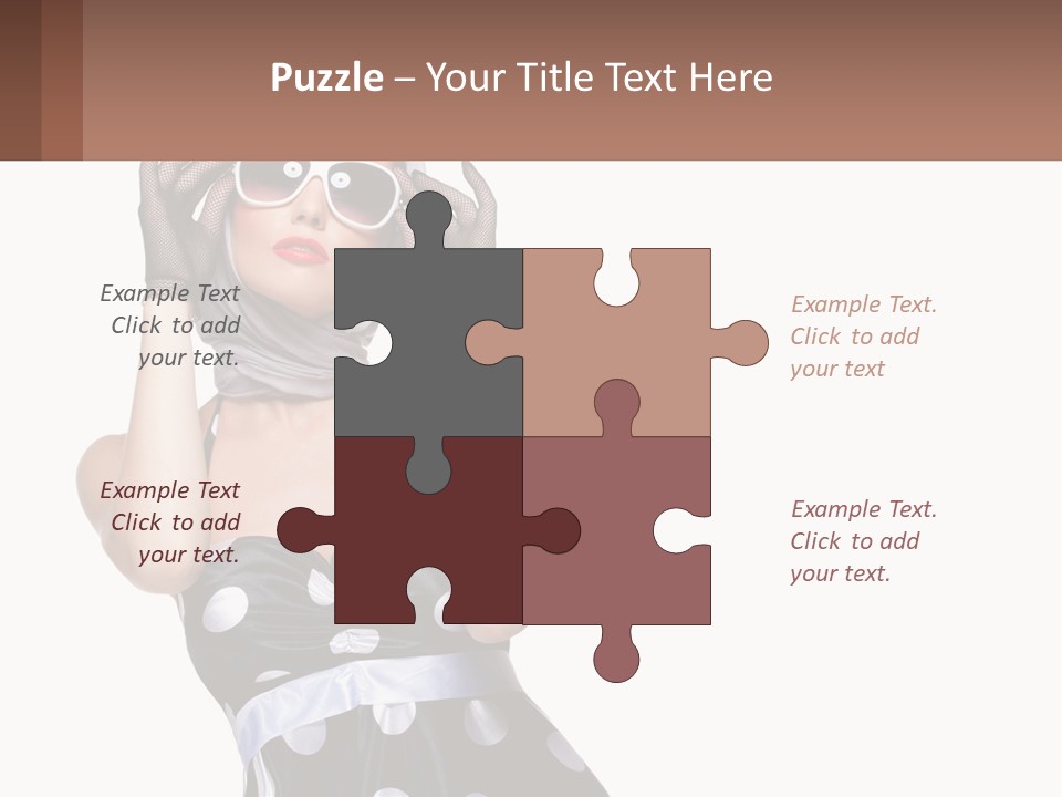 A Woman With A Scarf And Sunglasses On Her Head PowerPoint Template