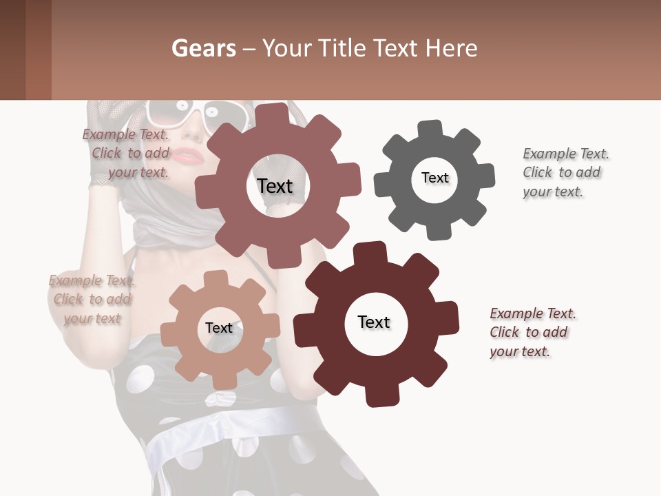 A Woman With A Scarf And Sunglasses On Her Head PowerPoint Template