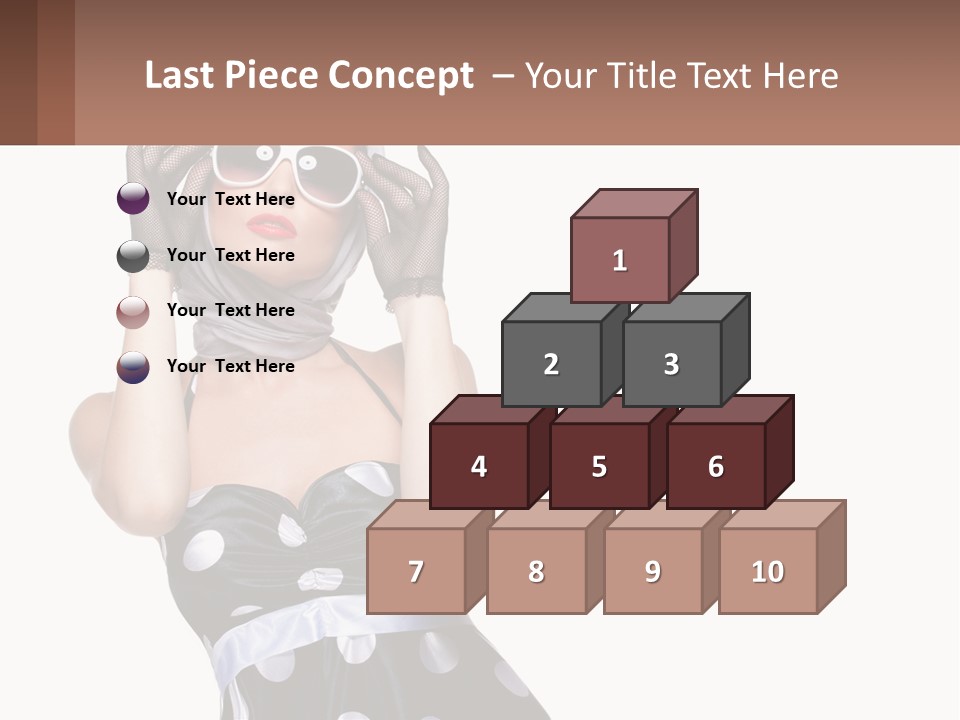 A Woman With A Scarf And Sunglasses On Her Head PowerPoint Template