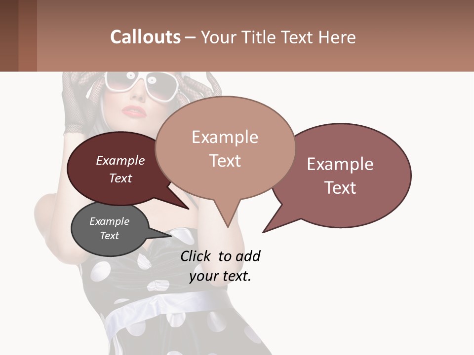 A Woman With A Scarf And Sunglasses On Her Head PowerPoint Template