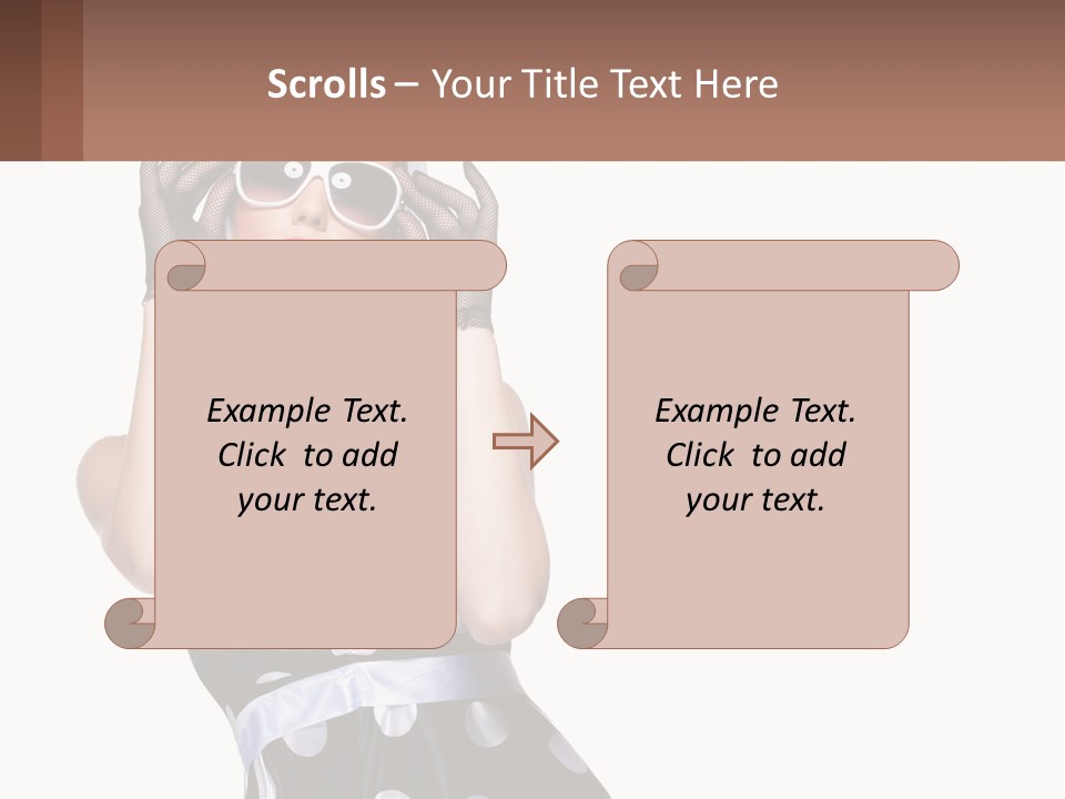 A Woman With A Scarf And Sunglasses On Her Head PowerPoint Template