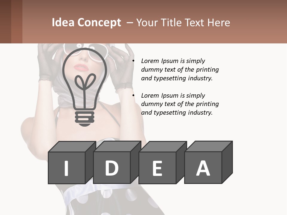 A Woman With A Scarf And Sunglasses On Her Head PowerPoint Template