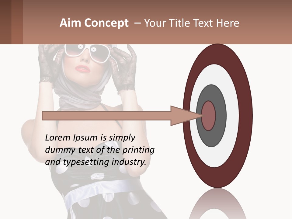 A Woman With A Scarf And Sunglasses On Her Head PowerPoint Template