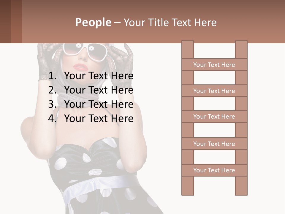 A Woman With A Scarf And Sunglasses On Her Head PowerPoint Template