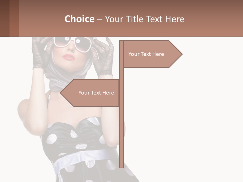 A Woman With A Scarf And Sunglasses On Her Head PowerPoint Template