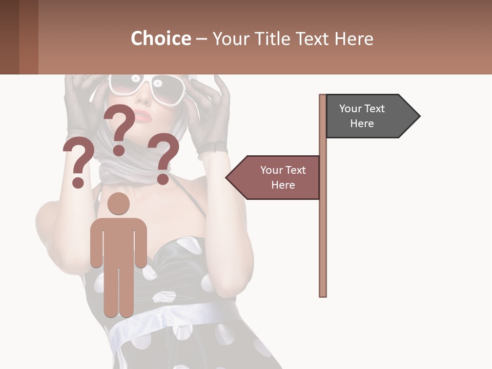 A Woman With A Scarf And Sunglasses On Her Head PowerPoint Template