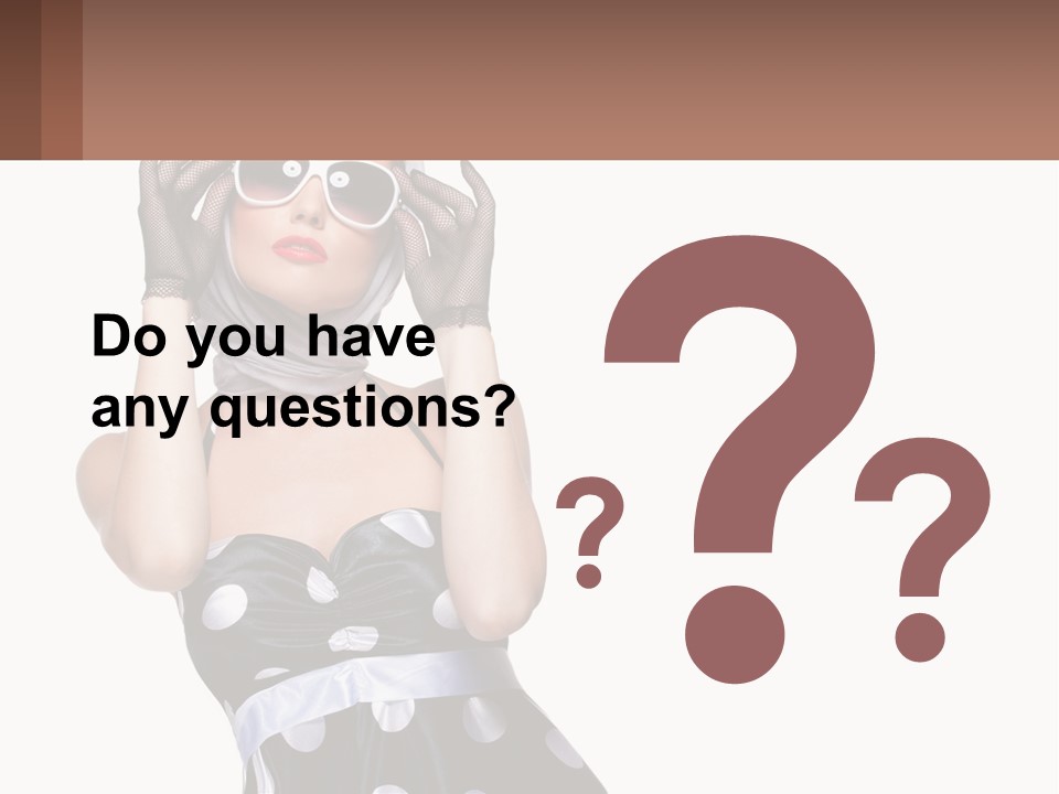 A Woman With A Scarf And Sunglasses On Her Head PowerPoint Template