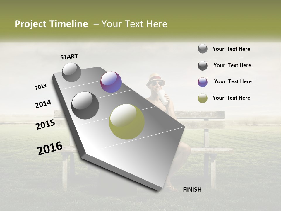 A Man And Woman Sitting On A Bench In A Field PowerPoint Template