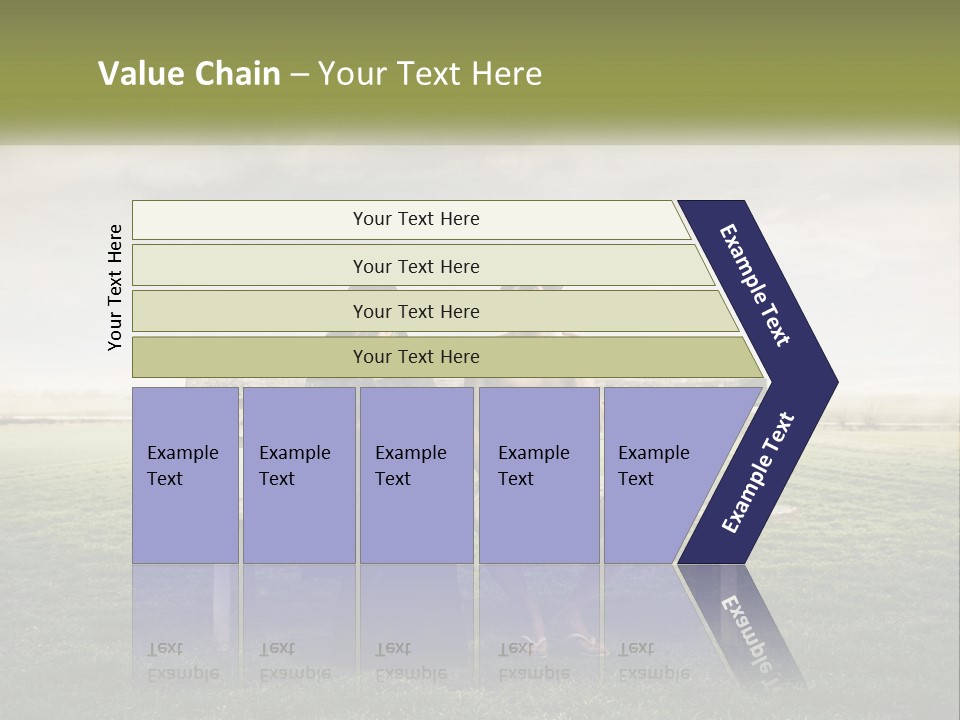 A Man And Woman Sitting On A Bench In A Field PowerPoint Template