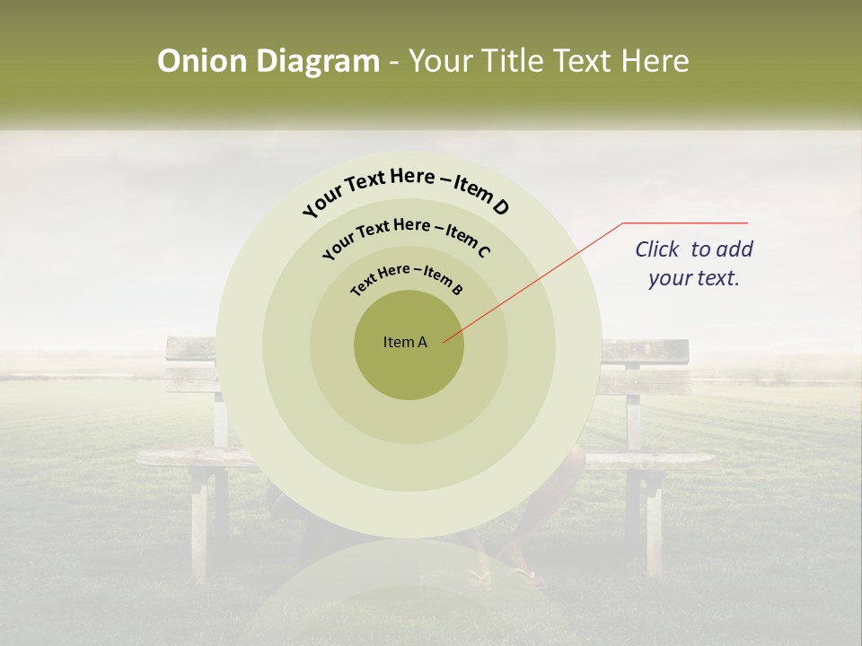 A Man And Woman Sitting On A Bench In A Field PowerPoint Template