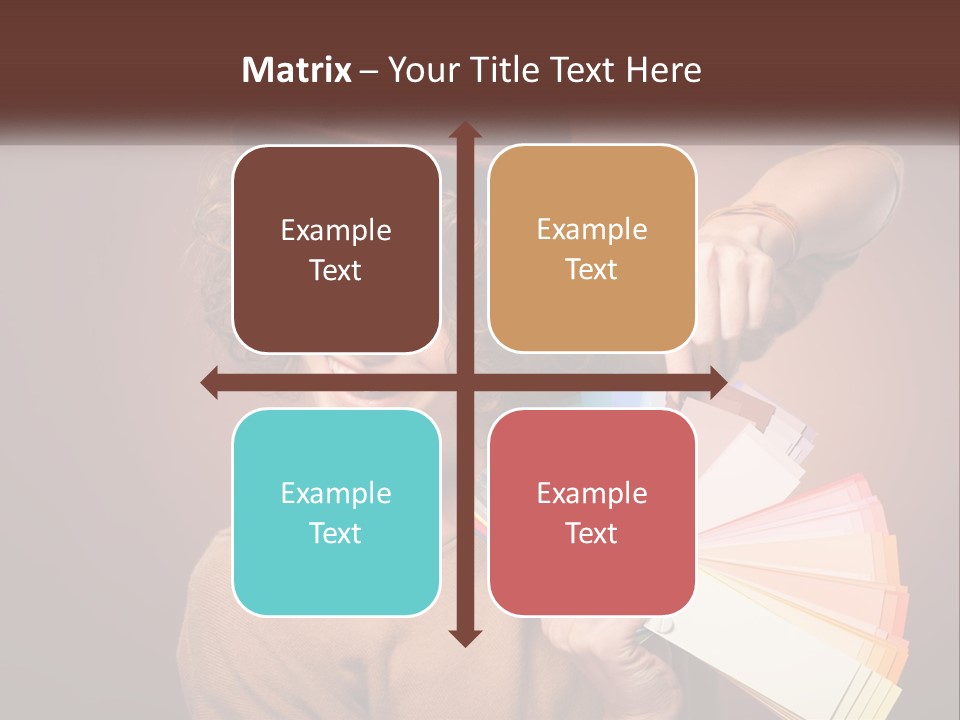 A Woman In A Brown Shirt And A Brown Hat Holding A Fan PowerPoint Template