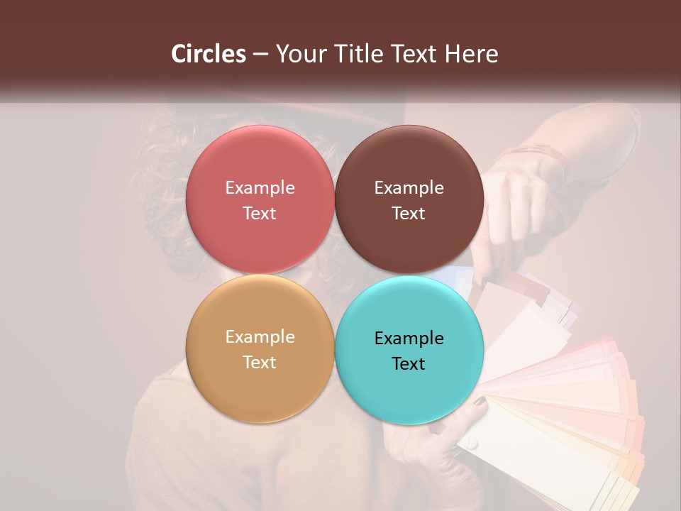 A Woman In A Brown Shirt And A Brown Hat Holding A Fan PowerPoint Template