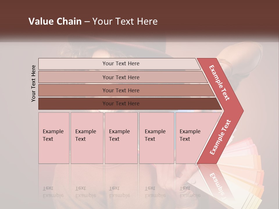 A Woman In A Brown Shirt And A Brown Hat Holding A Fan PowerPoint Template