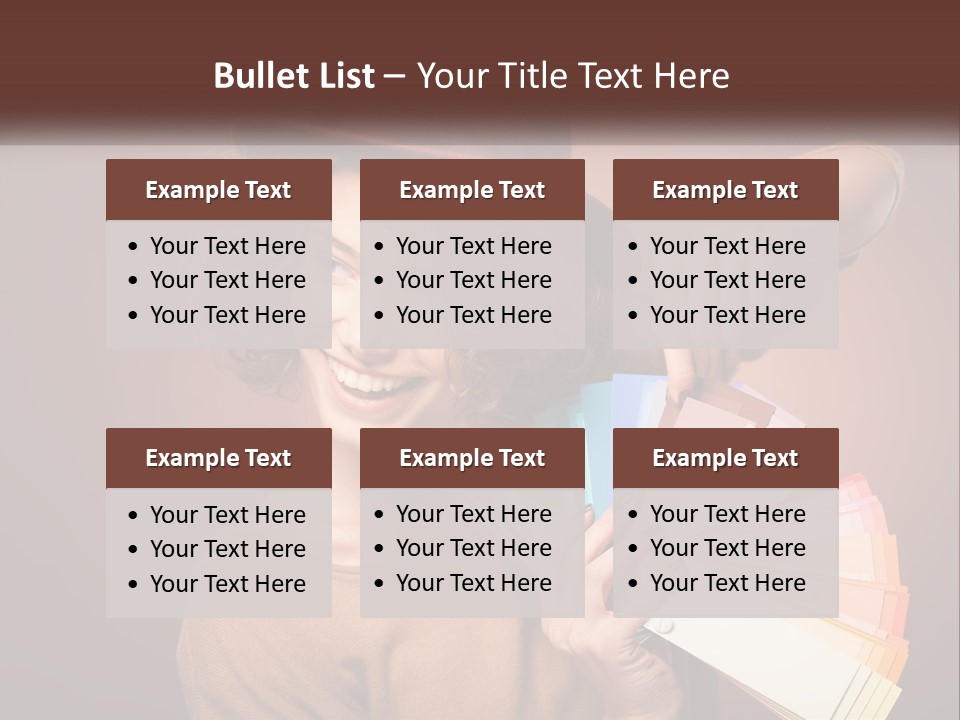 A Woman In A Brown Shirt And A Brown Hat Holding A Fan PowerPoint Template