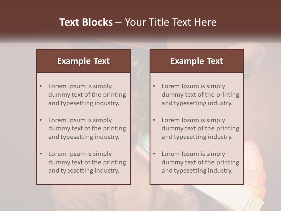A Woman In A Brown Shirt And A Brown Hat Holding A Fan PowerPoint Template