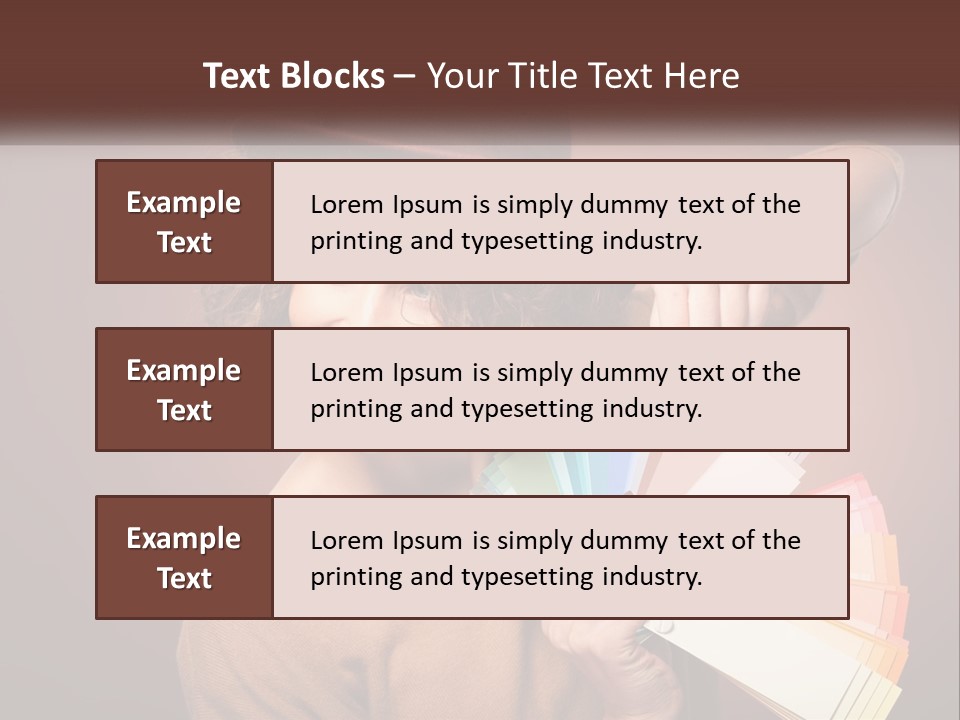A Woman In A Brown Shirt And A Brown Hat Holding A Fan PowerPoint Template