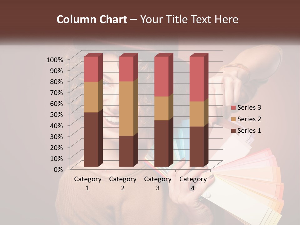 A Woman In A Brown Shirt And A Brown Hat Holding A Fan PowerPoint Template
