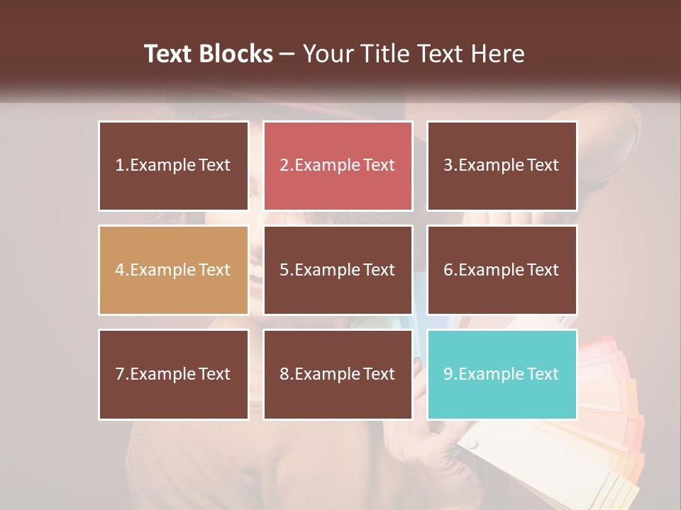 A Woman In A Brown Shirt And A Brown Hat Holding A Fan PowerPoint Template