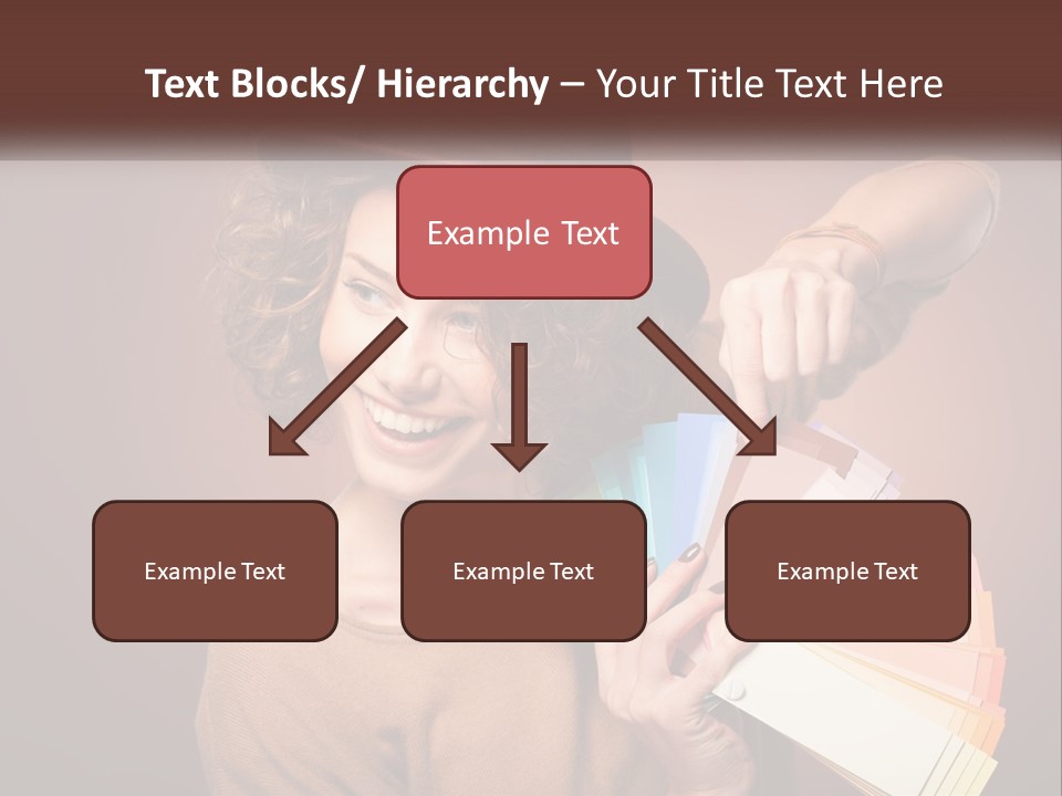 A Woman In A Brown Shirt And A Brown Hat Holding A Fan PowerPoint Template