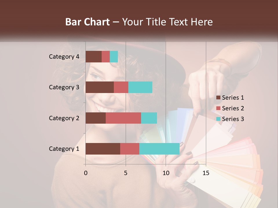 A Woman In A Brown Shirt And A Brown Hat Holding A Fan PowerPoint Template