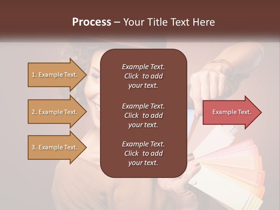 A Woman In A Brown Shirt And A Brown Hat Holding A Fan PowerPoint Template