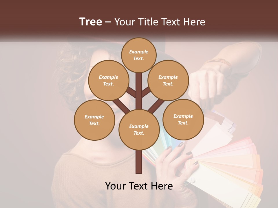 A Woman In A Brown Shirt And A Brown Hat Holding A Fan PowerPoint Template