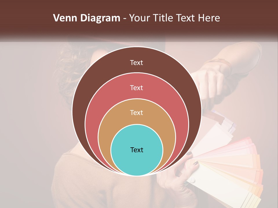 A Woman In A Brown Shirt And A Brown Hat Holding A Fan PowerPoint Template