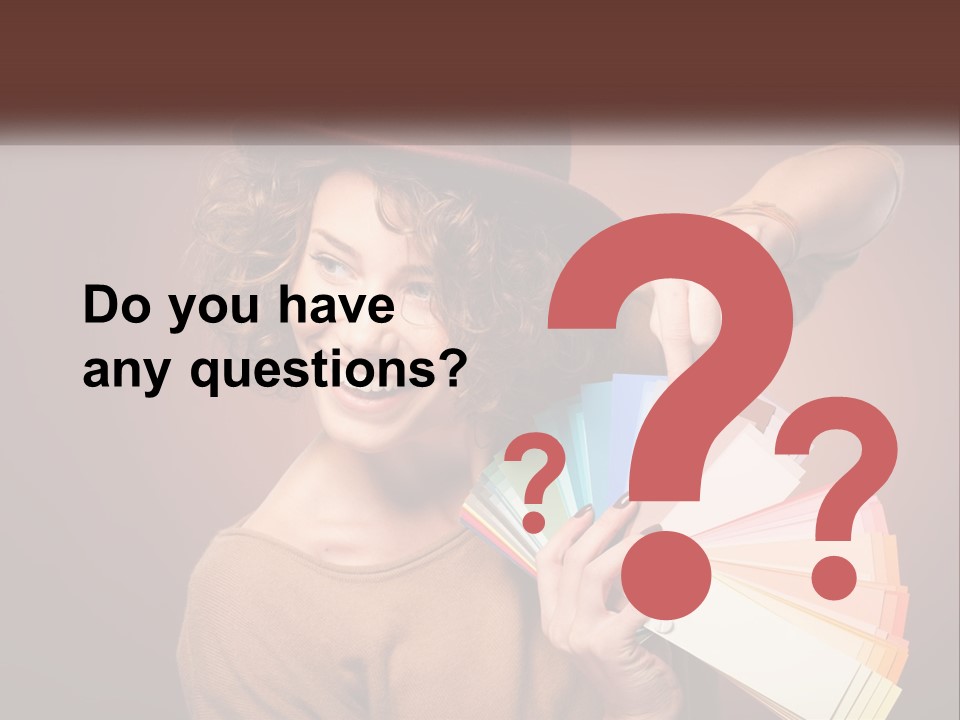 A Woman In A Brown Shirt And A Brown Hat Holding A Fan PowerPoint Template