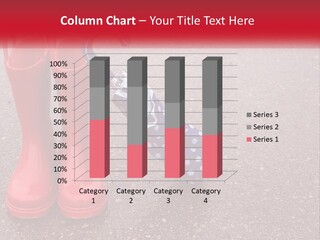 A Pair Of Red Rain Boots With An Umbrella PowerPoint Template