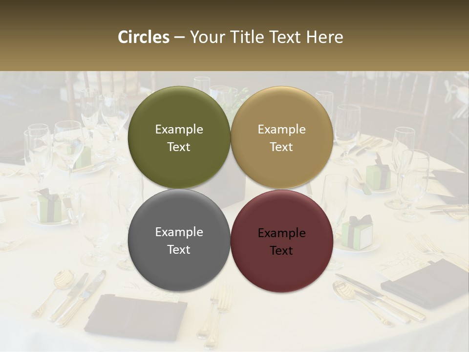 A Table With Place Settings And Place Cards On It PowerPoint Template