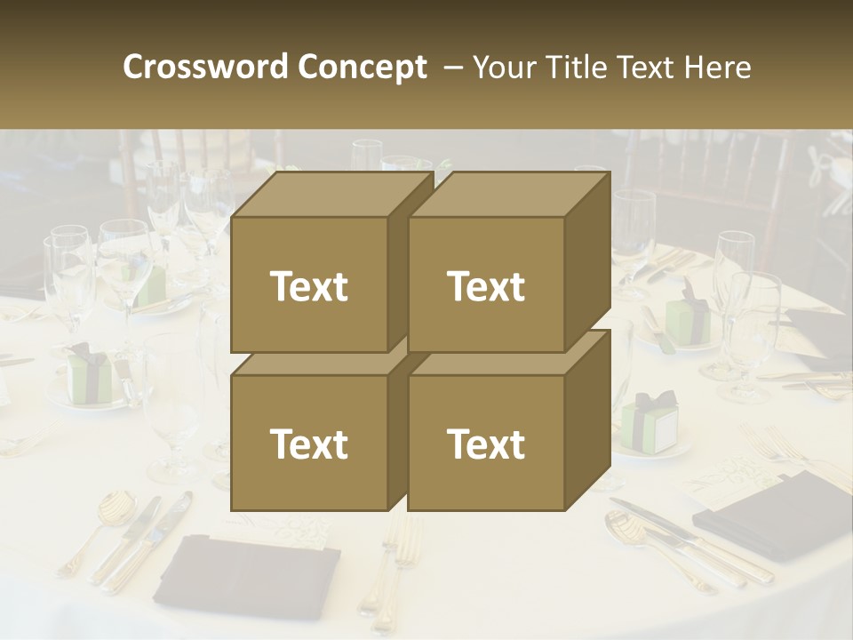 A Table With Place Settings And Place Cards On It PowerPoint Template