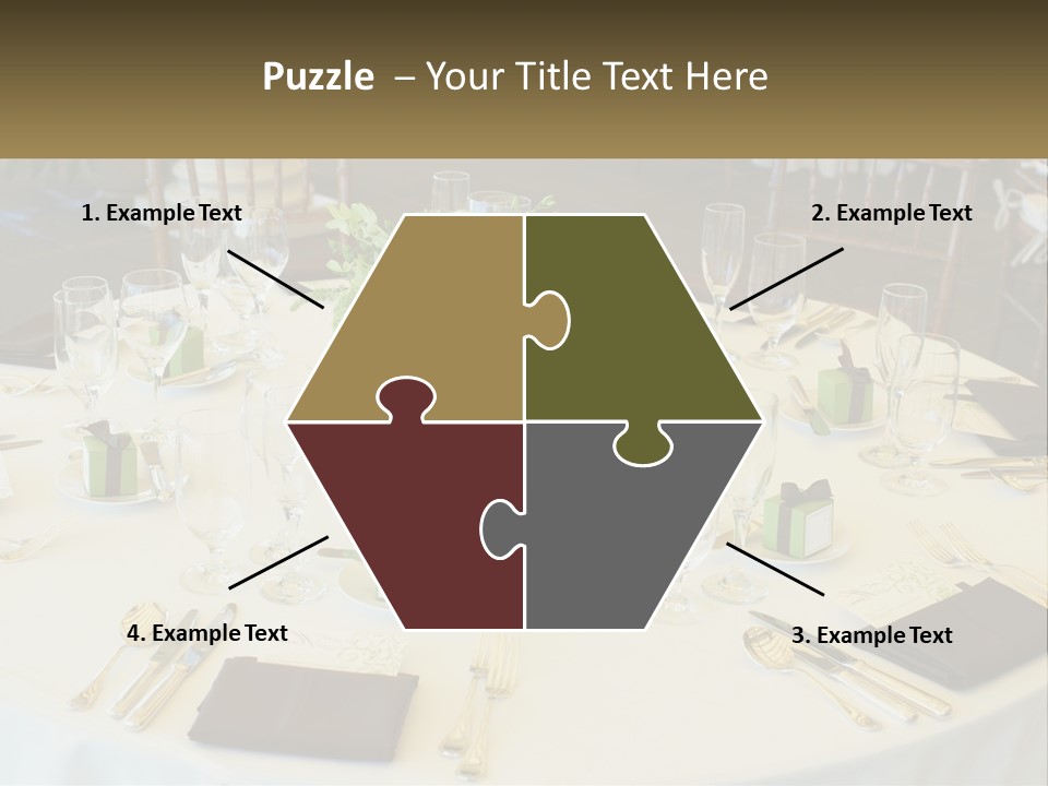 A Table With Place Settings And Place Cards On It PowerPoint Template
