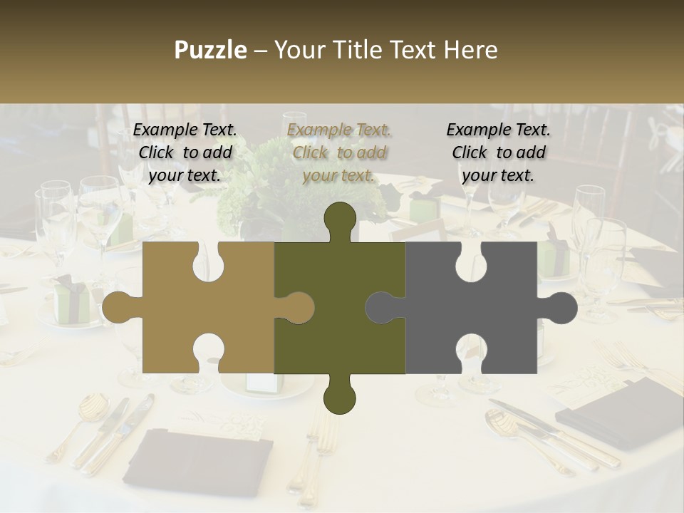 A Table With Place Settings And Place Cards On It PowerPoint Template