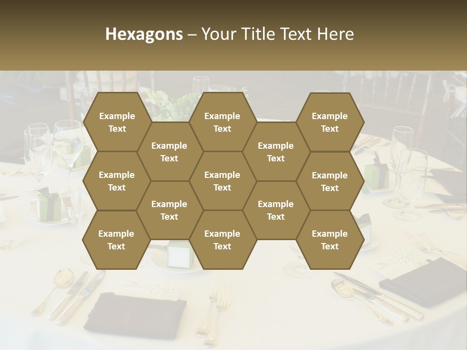 A Table With Place Settings And Place Cards On It PowerPoint Template