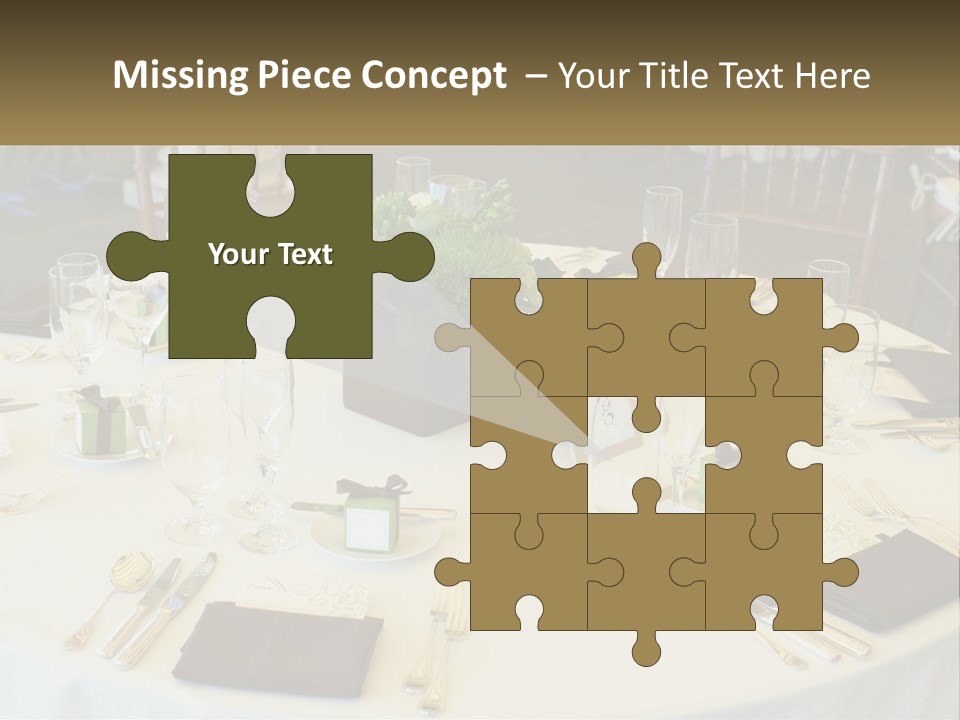 A Table With Place Settings And Place Cards On It PowerPoint Template