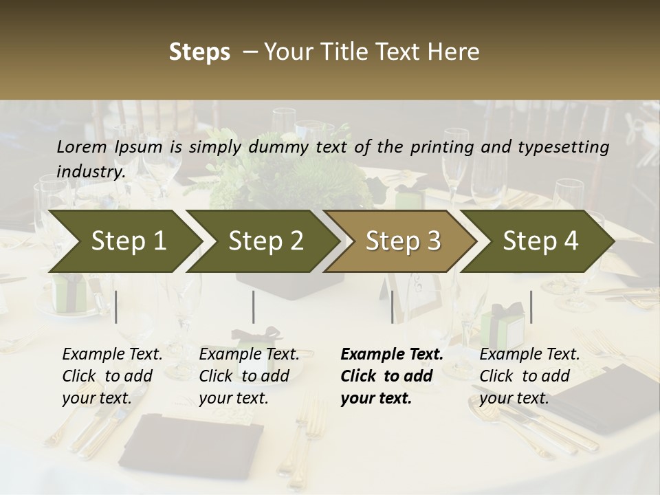 A Table With Place Settings And Place Cards On It PowerPoint Template