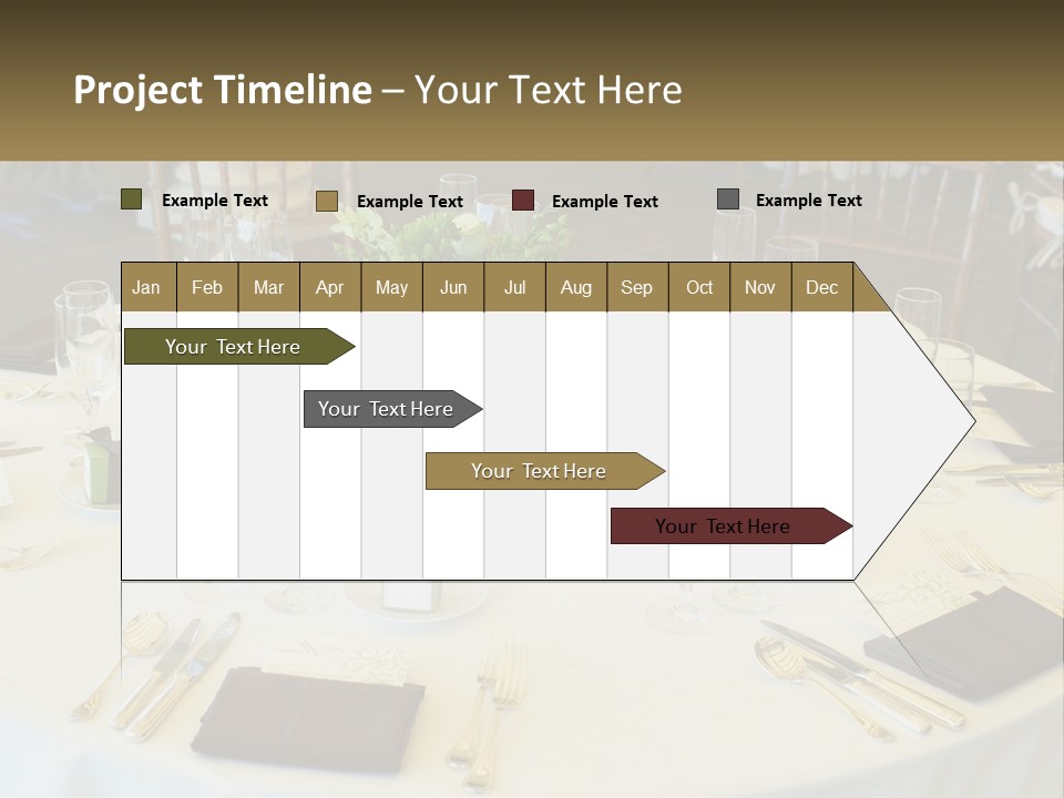 A Table With Place Settings And Place Cards On It PowerPoint Template