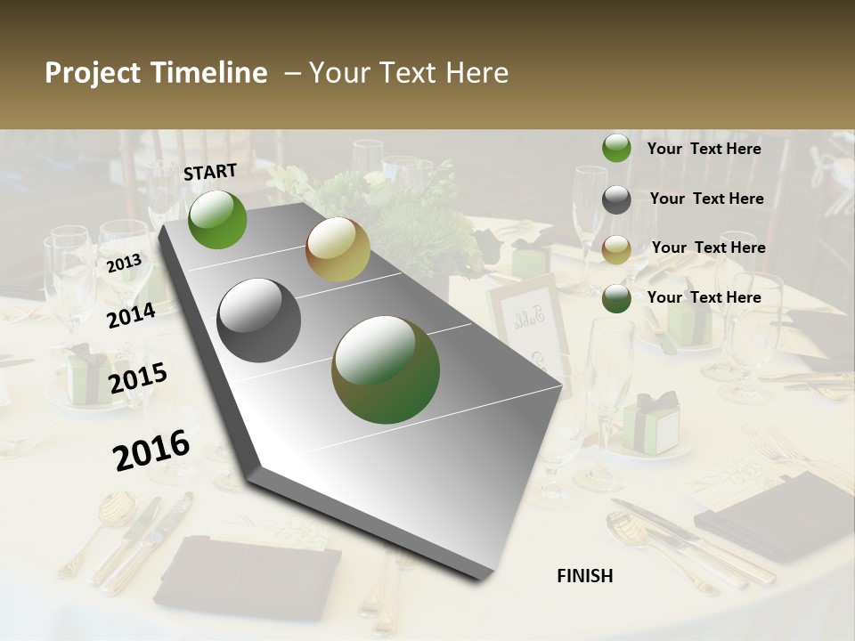 A Table With Place Settings And Place Cards On It PowerPoint Template