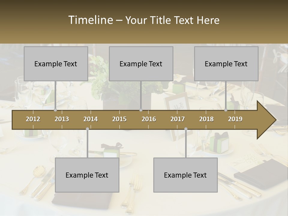A Table With Place Settings And Place Cards On It PowerPoint Template