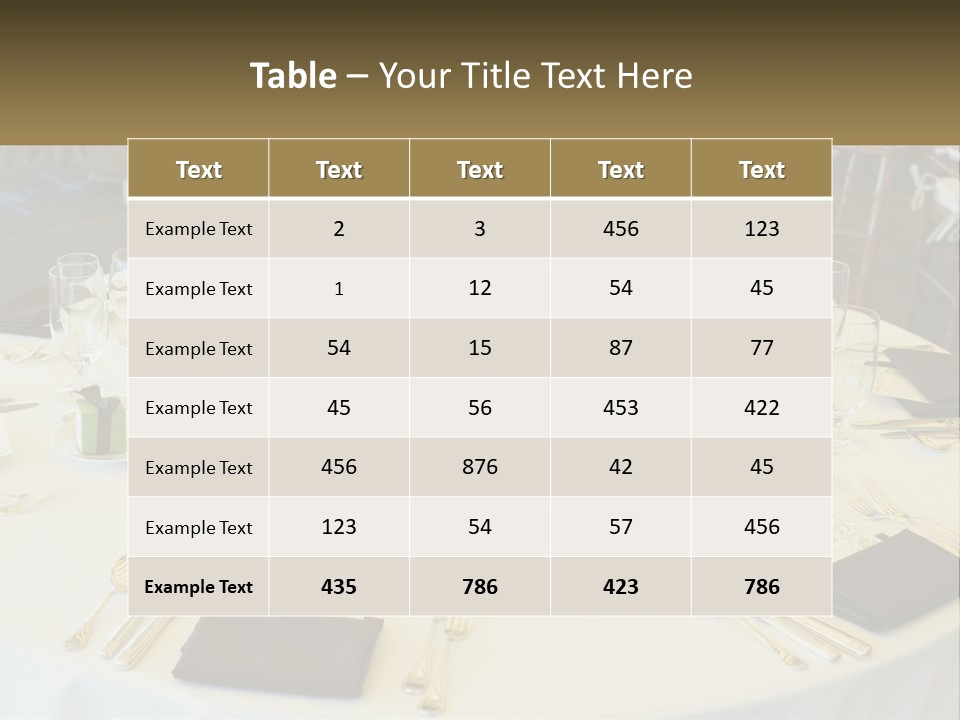 A Table With Place Settings And Place Cards On It PowerPoint Template