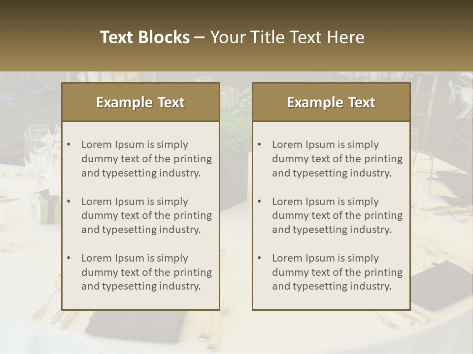 A Table With Place Settings And Place Cards On It PowerPoint Template
