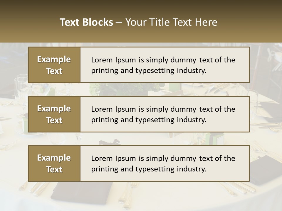 A Table With Place Settings And Place Cards On It PowerPoint Template