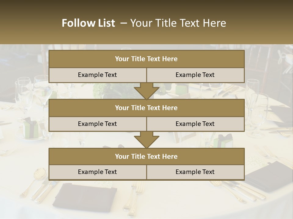 A Table With Place Settings And Place Cards On It PowerPoint Template