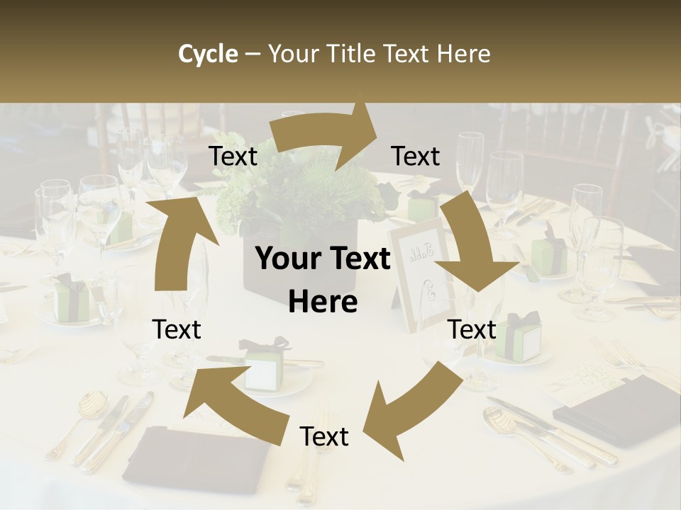A Table With Place Settings And Place Cards On It PowerPoint Template